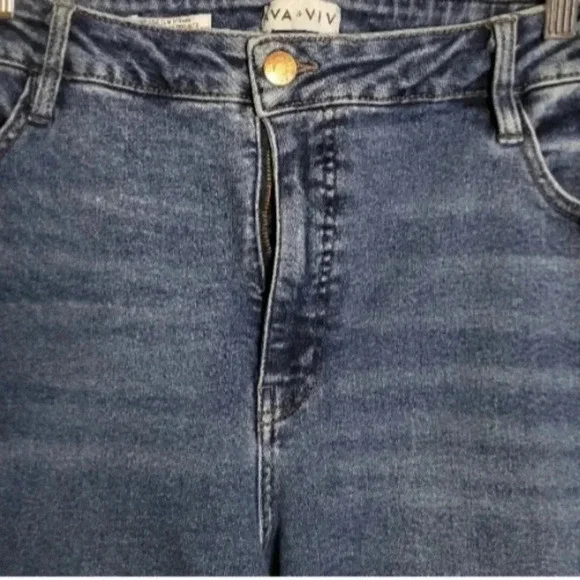AVA & VIV High-Rise Slim Straight Jeans Size 22 - Picture 2 of 7